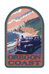 Oregon - Oregon Coast - Lighthouse View - Contour - Lantern Press Artwork