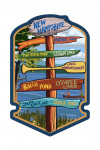 New Hampshire - Destinations Signpost - Contour - Lantern Press Artwork