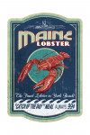 York Beach, Maine - Lobster Vintage Sign - Contour - Lantern Press Artwork