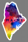 York Beach, Maine - State Abstract - Contour - Lantern Press Artwork