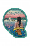 Hollywood Beach, California - Mermaid & Beach - Contour - Lantern Press Artwork