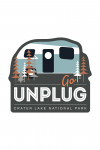 Crater Lake National Park, Oregon - Go Unplug - Camper - Vector - Contour - Lantern Press Artwork
