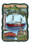 Astoria, Oregon - Montage - Contour