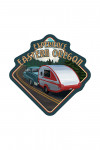 Eastern Oregon - Experience - Retro Camper on Scenic Byway - Contour - Lantern Press Artwork