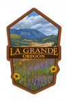 La Grande, Oregon - Mt. Emily - Contour - Lantern Press Artwork