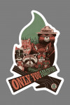 Smokey Bear & Woodland Creatures - Only You Can Prevent Wildfires - Contour
