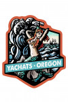 Yachats, Oregon - Mermaid - Scratchboard - Contour - Lantern Press Artwork