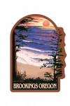 Brookings, Oregon - Sunset Surfers - Contour - Lantern Press Artwork