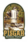 Pisgah National Forest, Brevard, North Carolina - Looking Glass Falls - Contour - Lantern Press Artwork