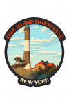 Captree Island, New York - Fire Island Lighthouses - Contour - Lantern Press Artwork
